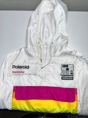 RETRO POLAROID LIGHTWEIGHT SEMI CROPPED WINDBRAKER